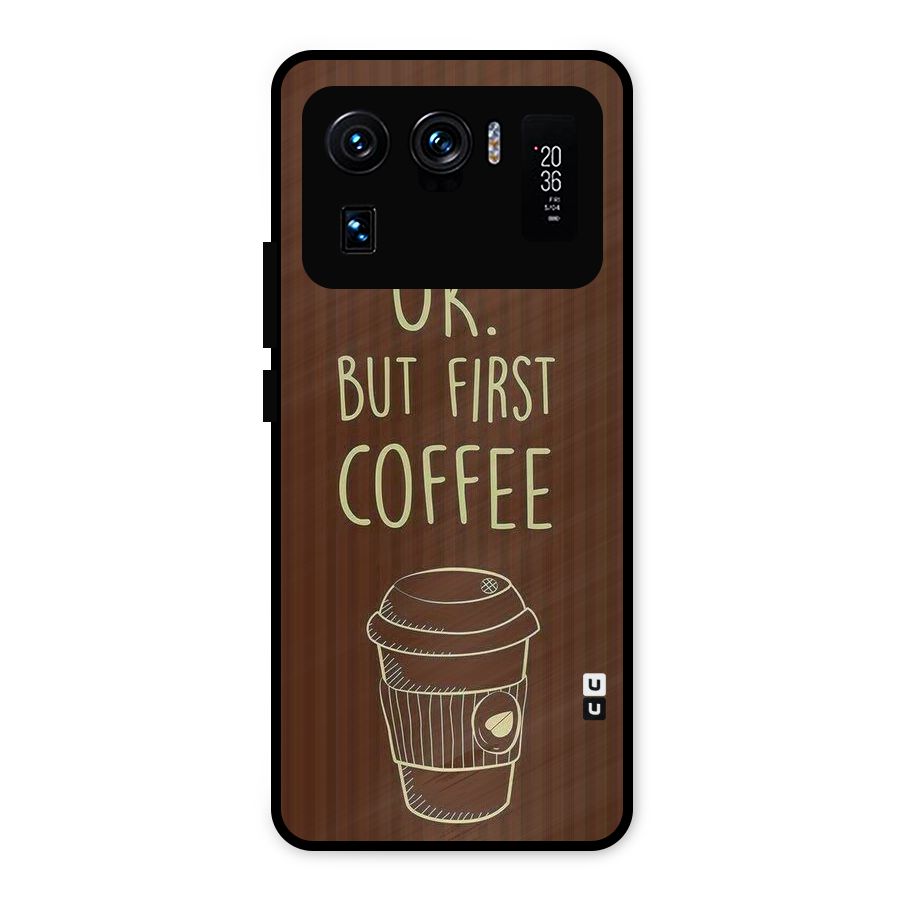 Coffee Stripes Metal Back Case for Mi 11 Ultra