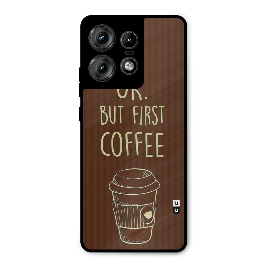 Coffee Stripes Metal Back Case for Motorola Edge 50 Pro