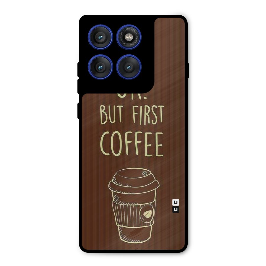 Coffee Stripes Metal Back Case for Motorola Edge 60 Pro
