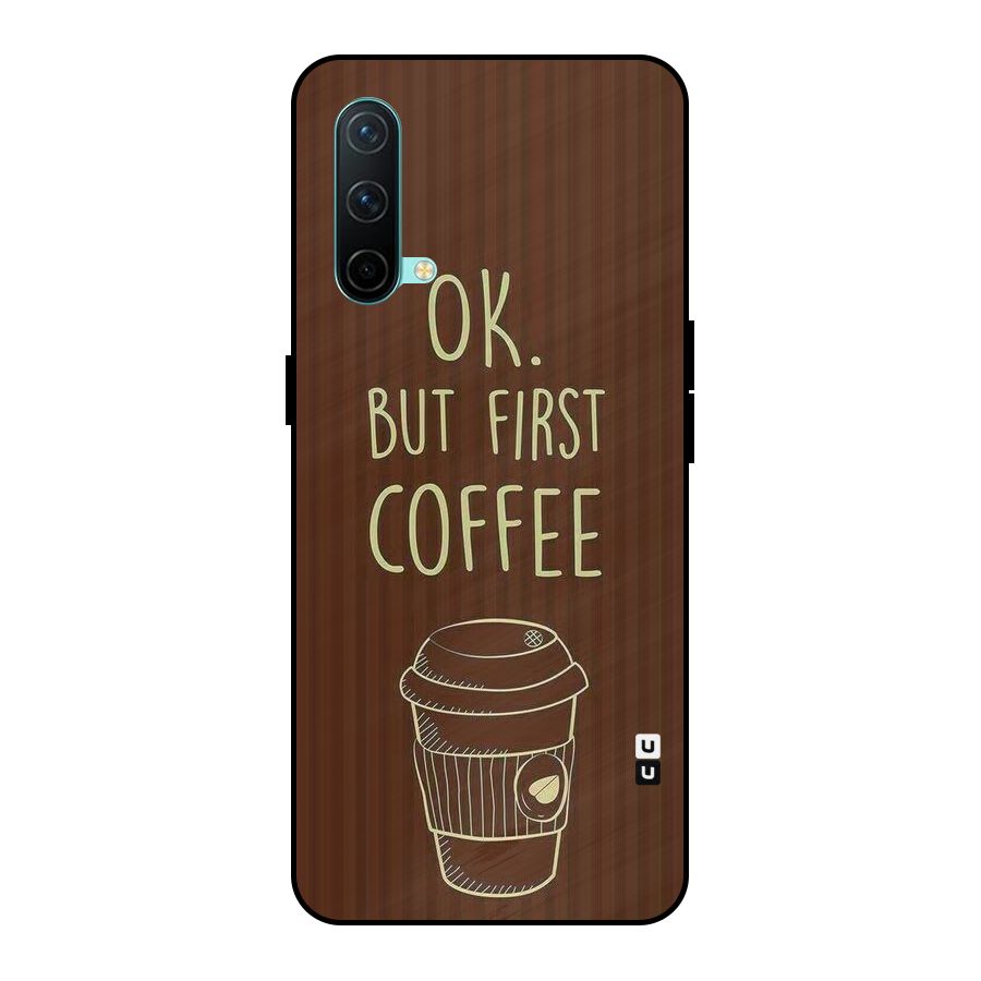 Coffee Stripes Metal Back Case for OnePlus Nord CE 5G