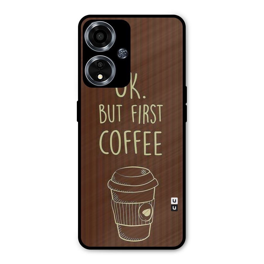 Coffee Stripes Metal Back Case for Oppo A59