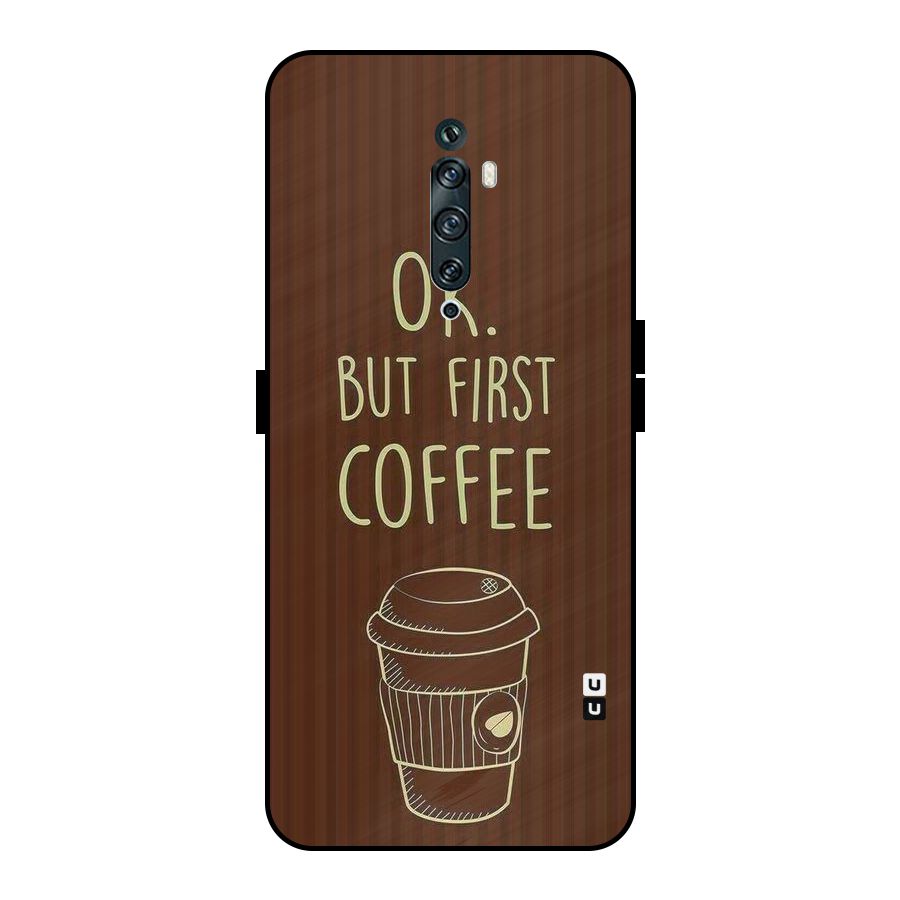 Coffee Stripes Metal Back Case for Oppo Reno2 Z