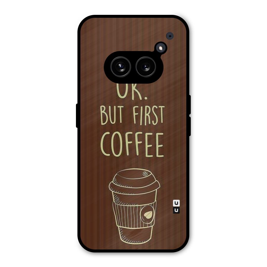 Coffee Stripes Metal Back Case for Nothing Phone 2a