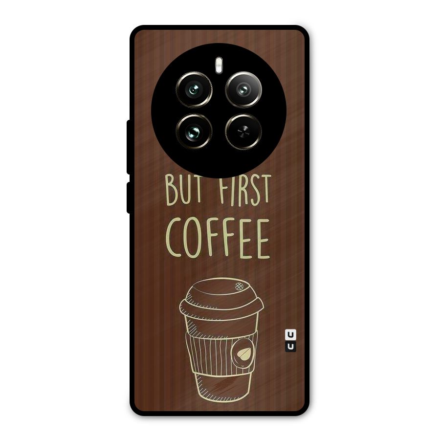 Coffee Stripes Metal Back Case for Realme 12 Pro