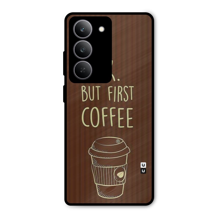 Coffee Stripes Metal Back Case for Realme 14x