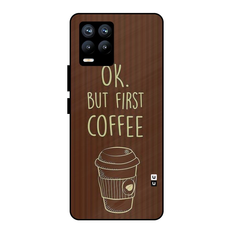 Coffee Stripes Metal Back Case for Realme 8 Pro