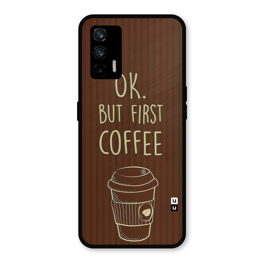 Coffee Stripes Metal Back Case for Realme GT 5G