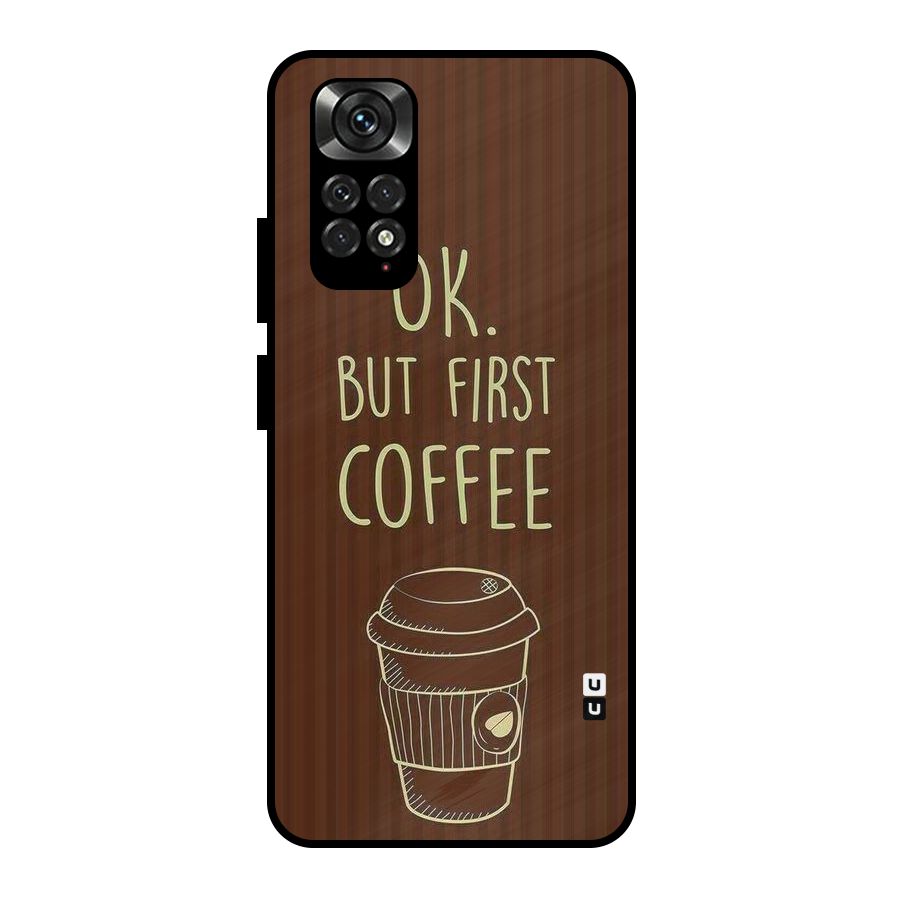 Coffee Stripes Metal Back Case for Redmi Note 11 Pro Plus 5G