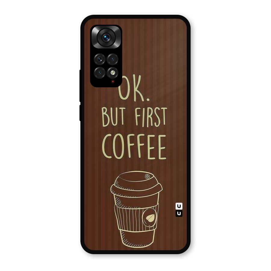 Coffee Stripes Metal Back Case for Redmi Note 11s