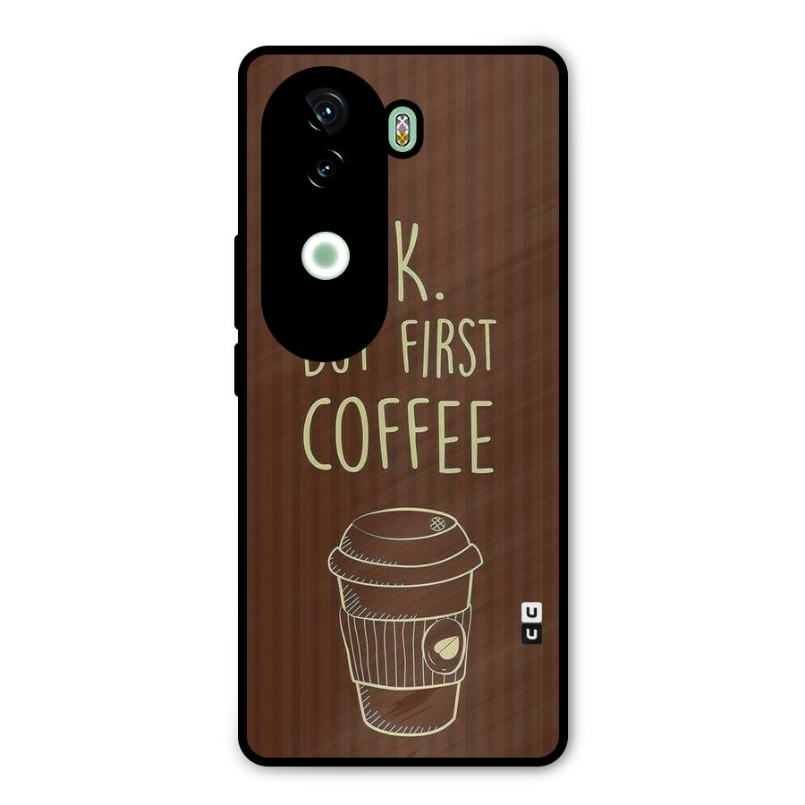 Coffee Stripes Metal Back Case for Vivo V40e