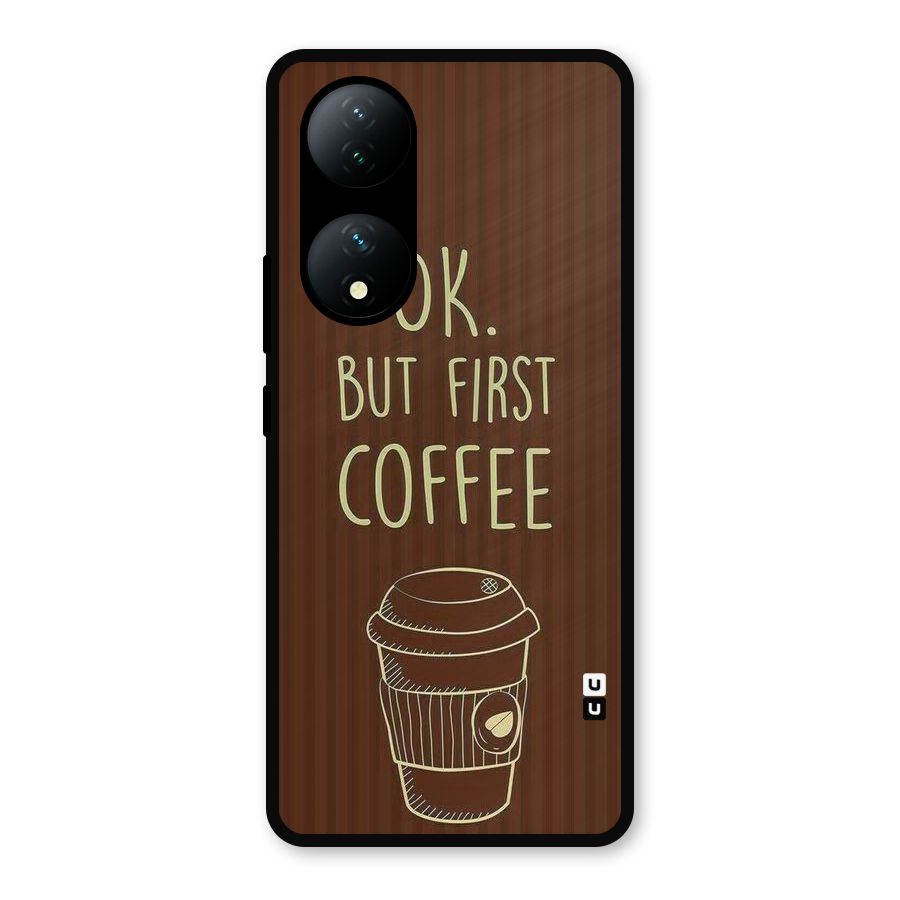 Coffee Stripes Metal Back Case for Vivo Y100