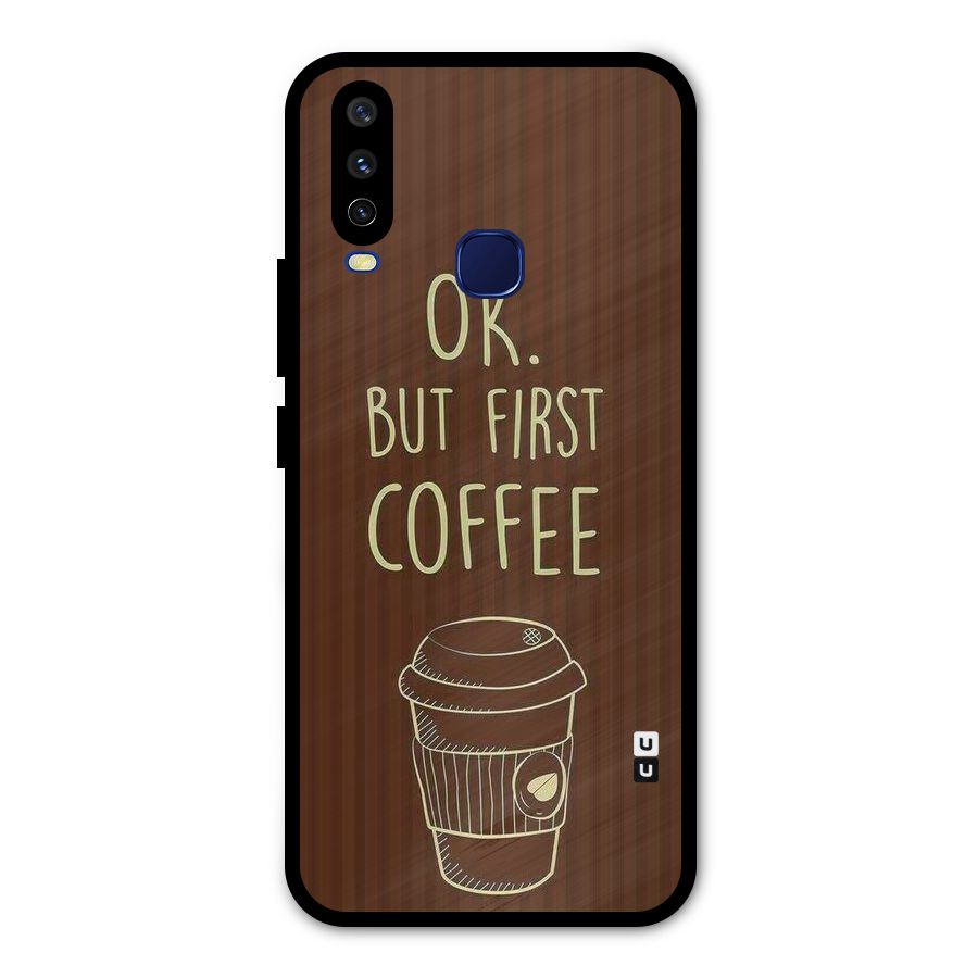 Coffee Stripes Metal Back Case for Vivo Y15