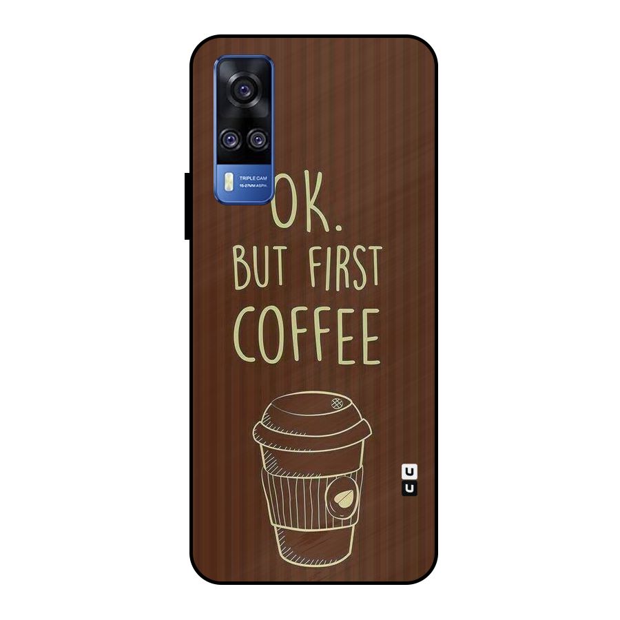 Coffee Stripes Metal Back Case for Vivo Y51