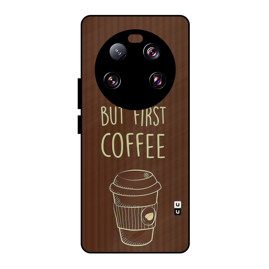 Coffee Stripes Metal Back Case for Xiaomi 13 Ultra