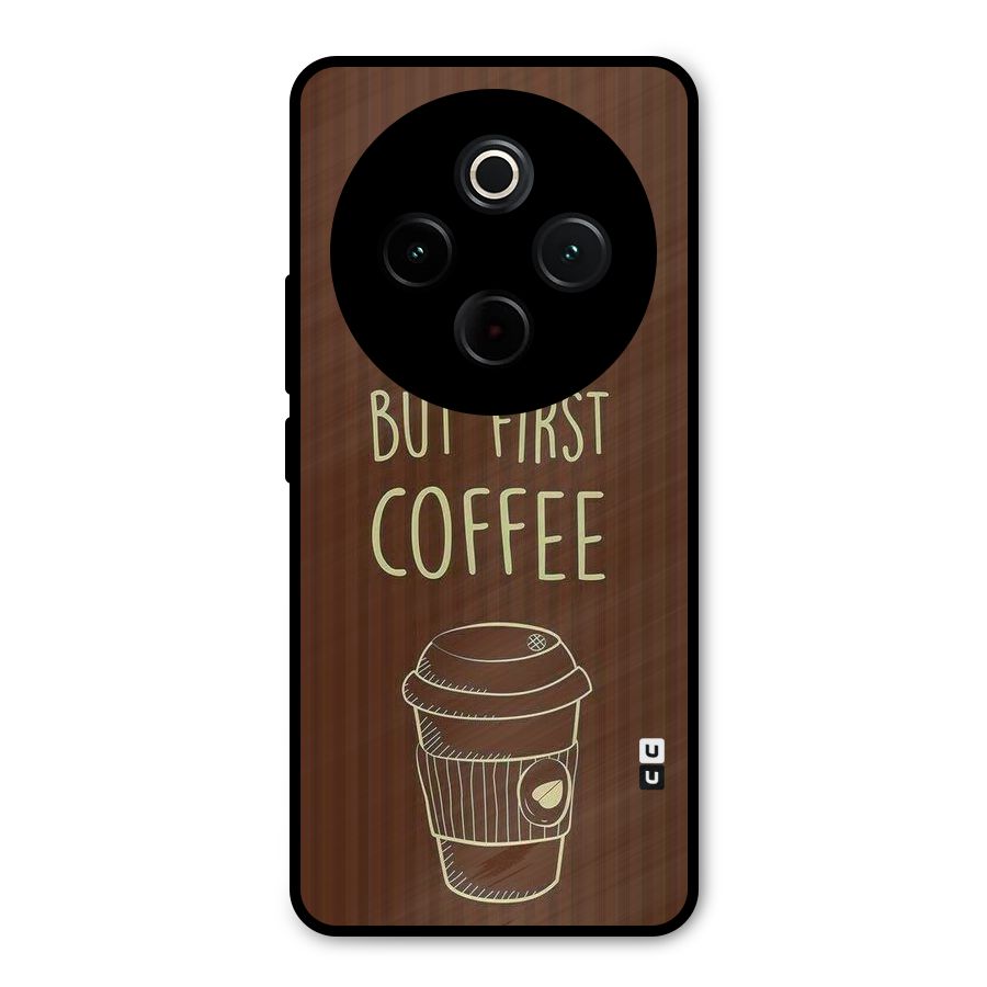 Coffee Stripes Metal Back Case for iQOO Z10