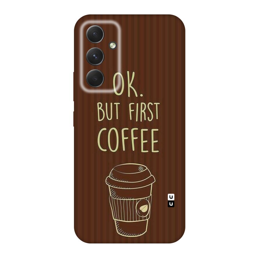 Coffee Stripes Original Polycarbonate Back Case for Galaxy A54