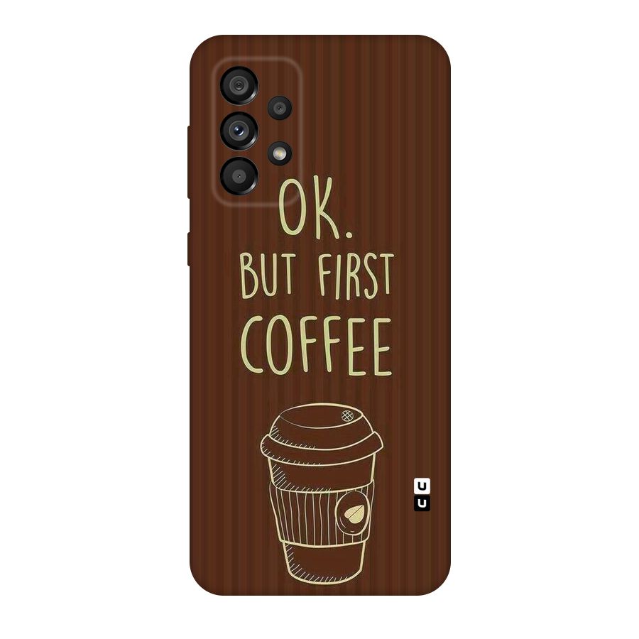 Coffee Stripes Original Polycarbonate Back Case for Galaxy A73 5G