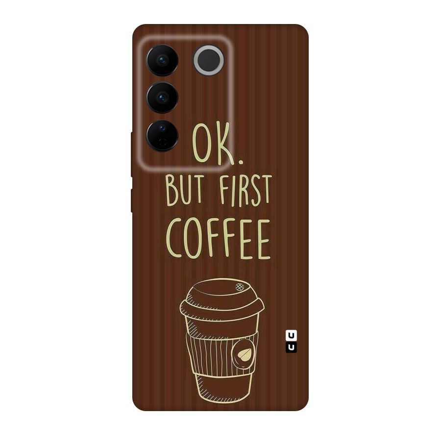 Coffee Stripes Original Polycarbonate Back Case for Vivo V27