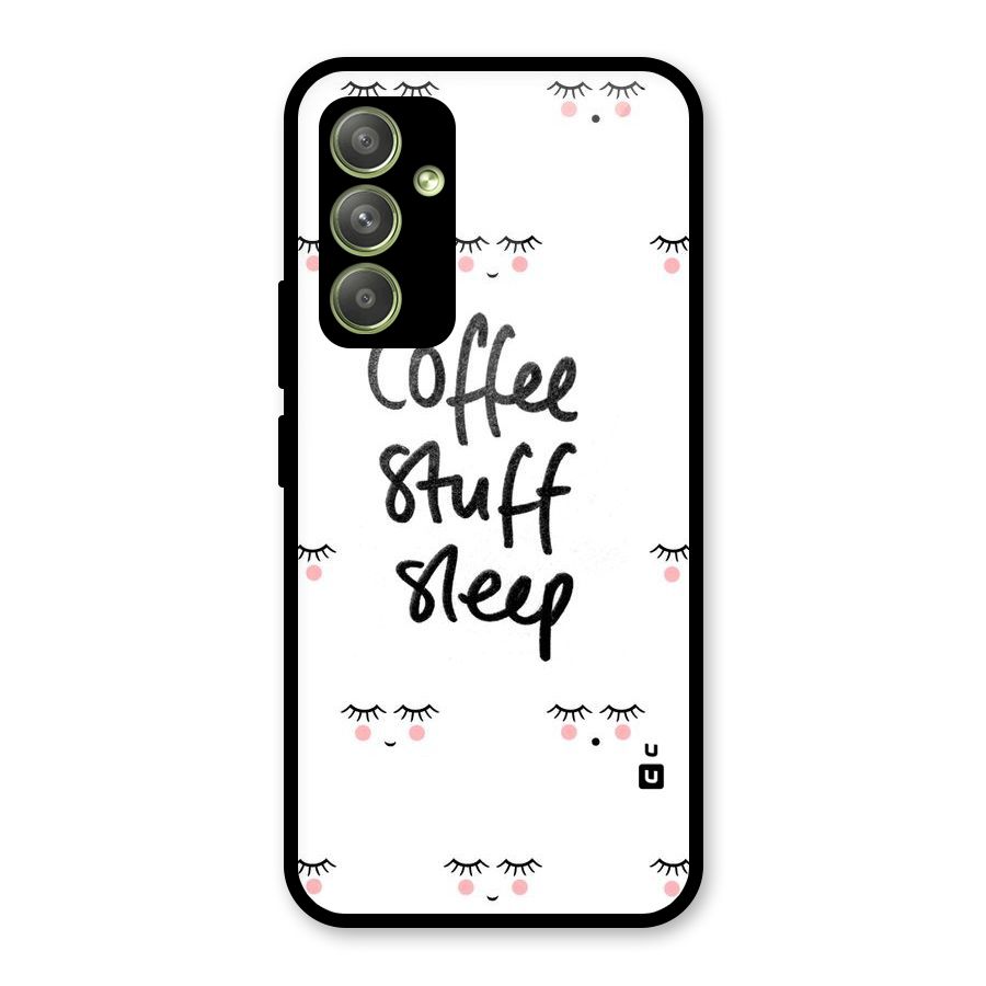 Coffee Stuff Sleep Glass Back Case for Galaxy A54