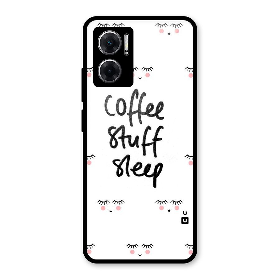 Coffee Stuff Sleep Glass Back Case for Redmi 11 Prime 5G