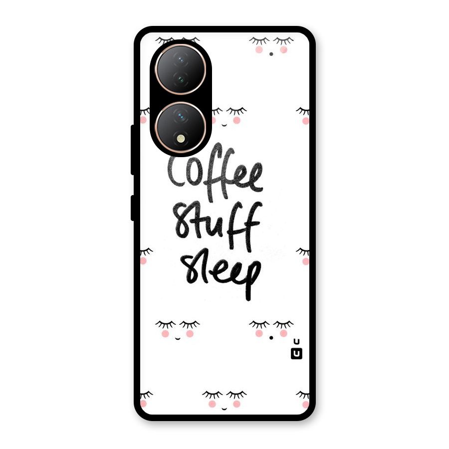 Coffee Stuff Sleep Glass Back Case for Vivo Y100A