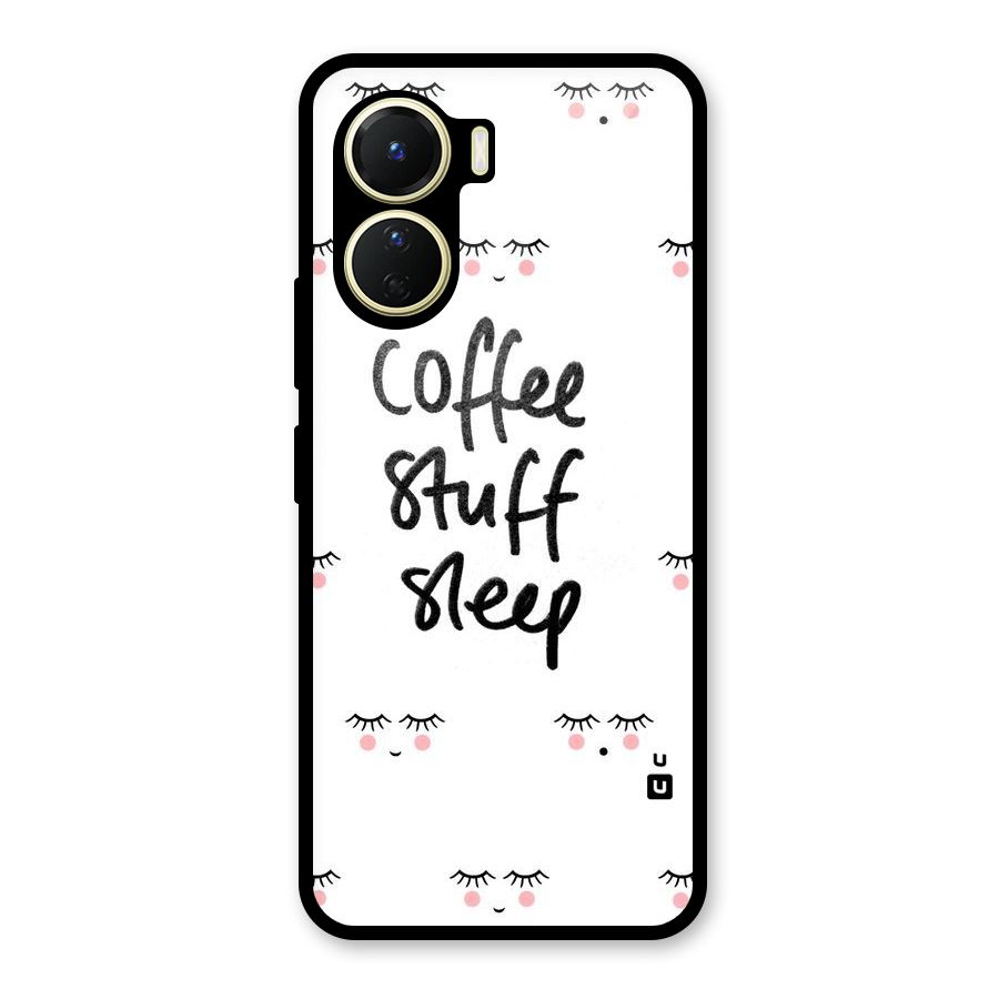 Coffee Stuff Sleep Glass Back Case for Vivo Y16