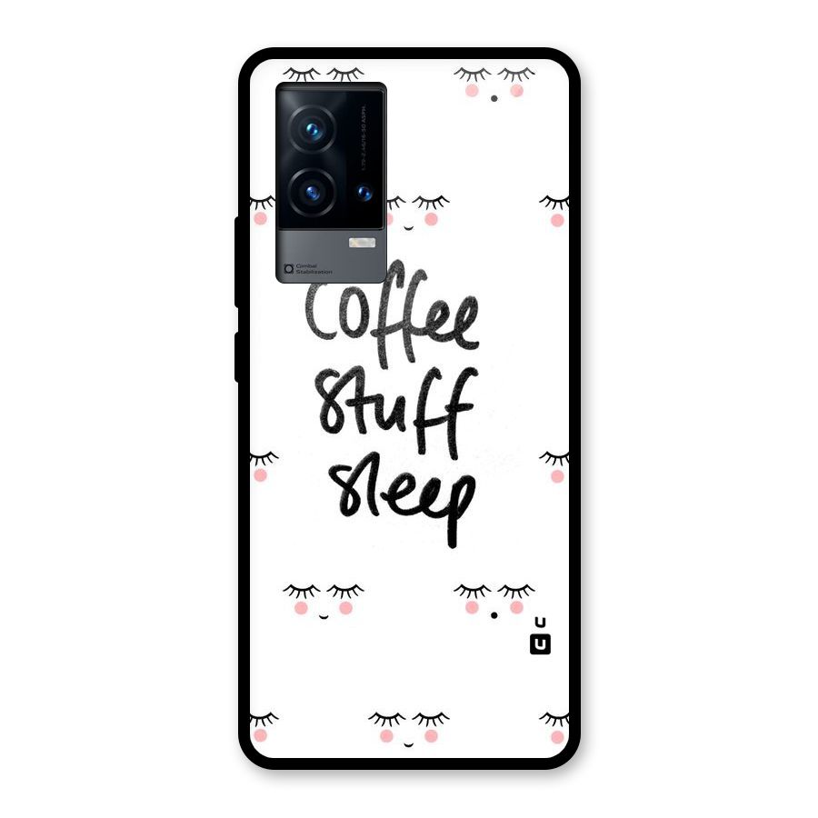 Coffee Stuff Sleep Glass Back Case for iQOO 9 5G