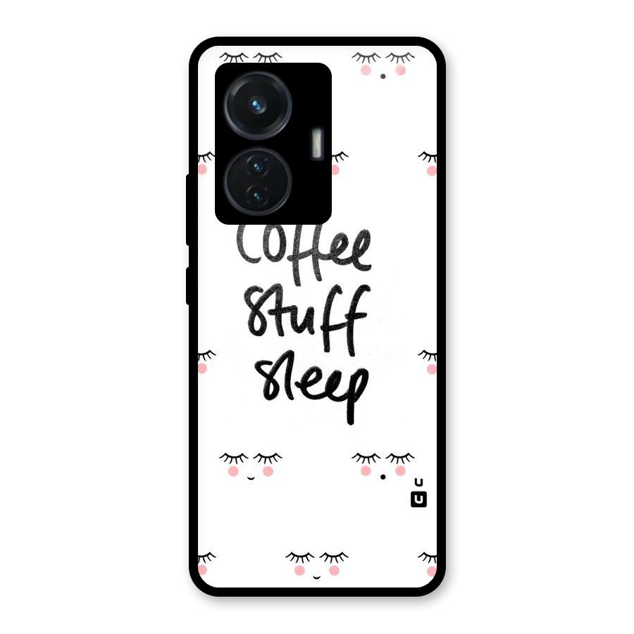Coffee Stuff Sleep Glass Back Case for iQOO Z6 44W