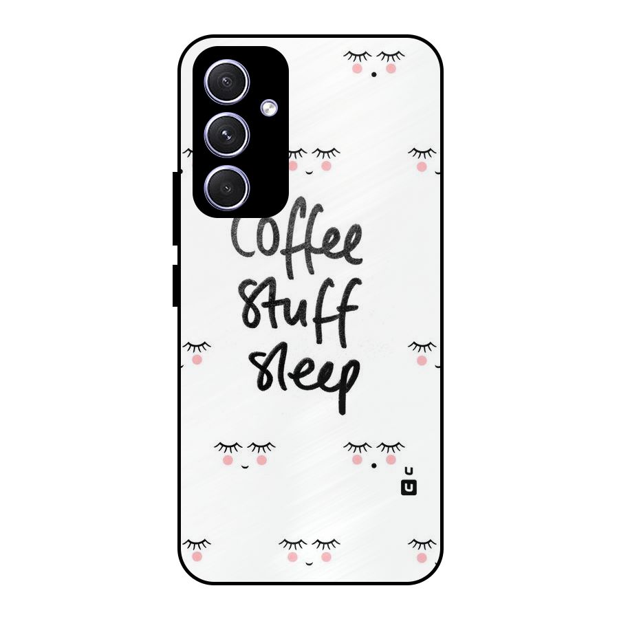 Coffee Stuff Sleep Metal Back Case for Galaxy A54