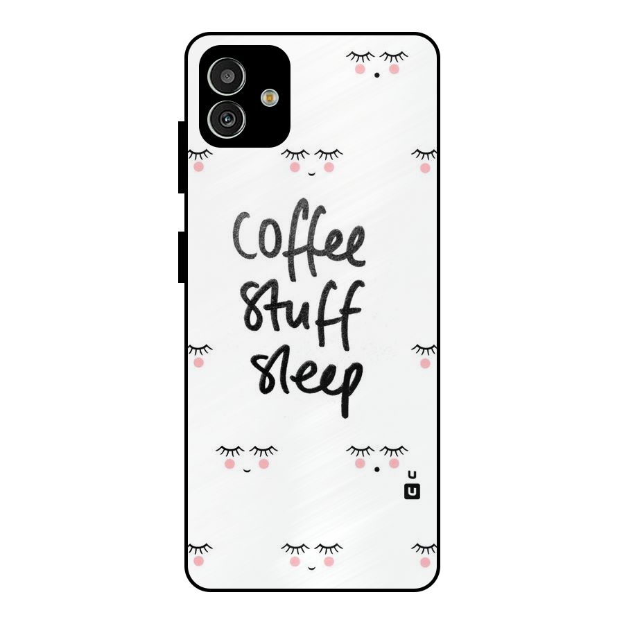 Coffee Stuff Sleep Metal Back Case for Galaxy M13 5G