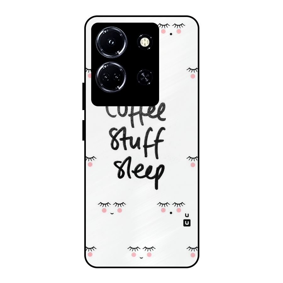 Coffee Stuff Sleep Metal Back Case for Infinix Note 30 5G