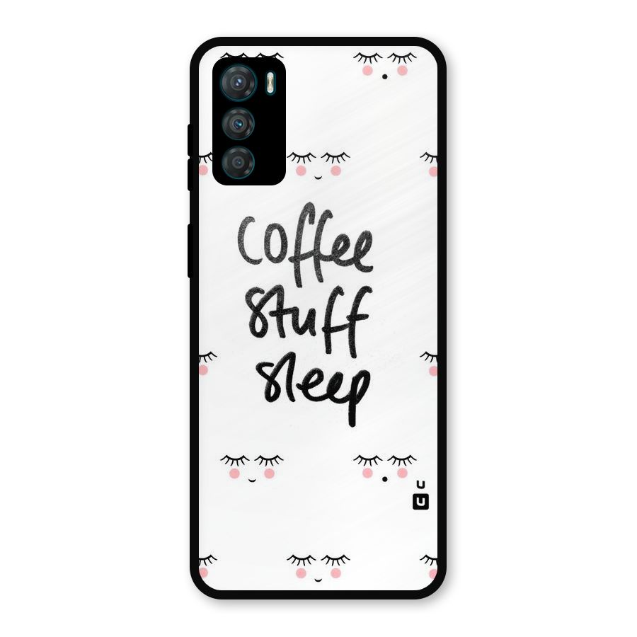 Coffee Stuff Sleep Metal Back Case for Moto G42