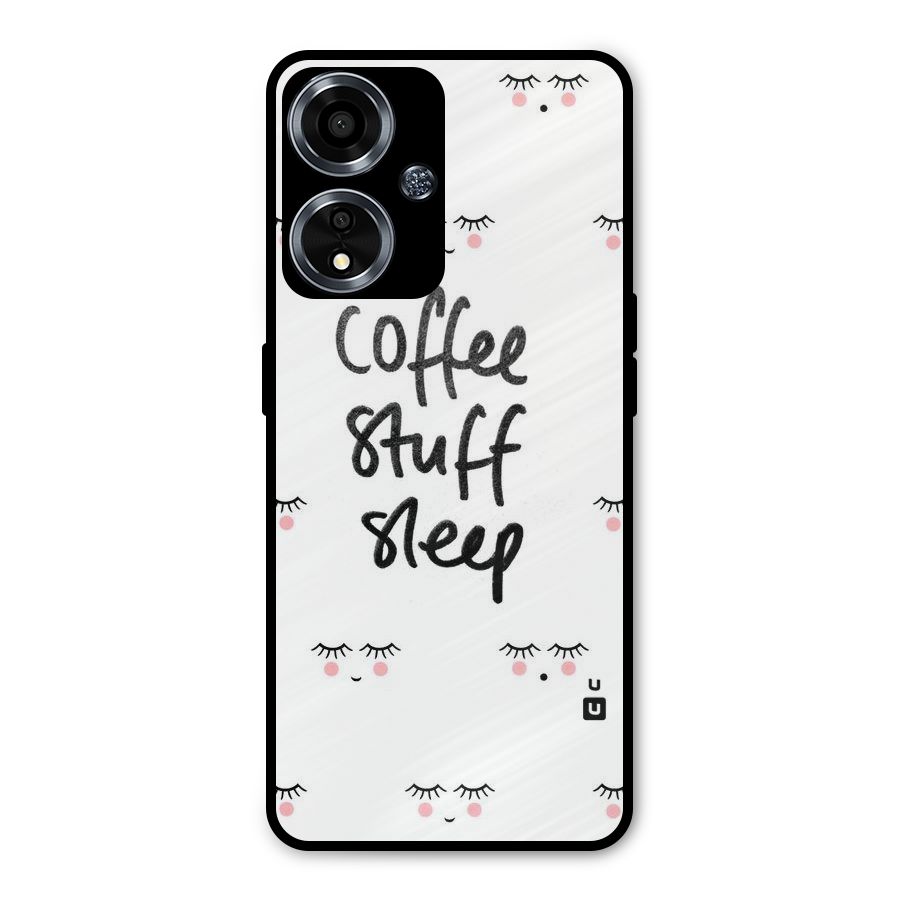 Coffee Stuff Sleep Metal Back Case for Oppo A59