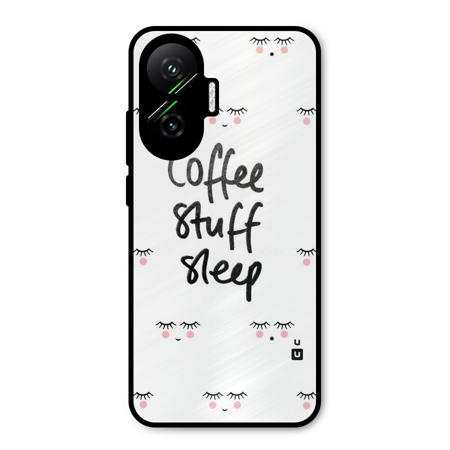 Coffee Stuff Sleep Metal Back Case for Poco F7