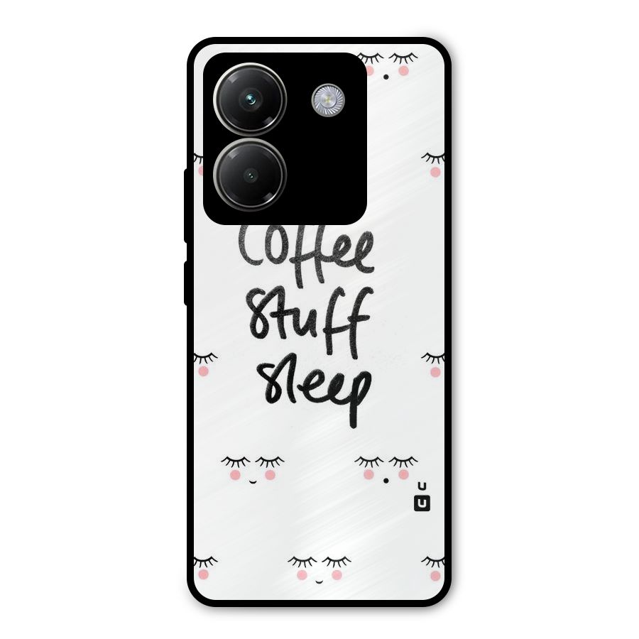 Coffee Stuff Sleep Metal Back Case for Poco M7 Pro 5G