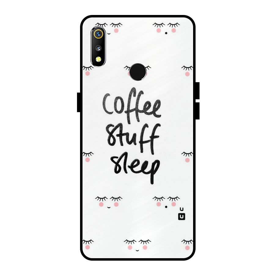 Coffee Stuff Sleep Metal Back Case for Realme 3i
