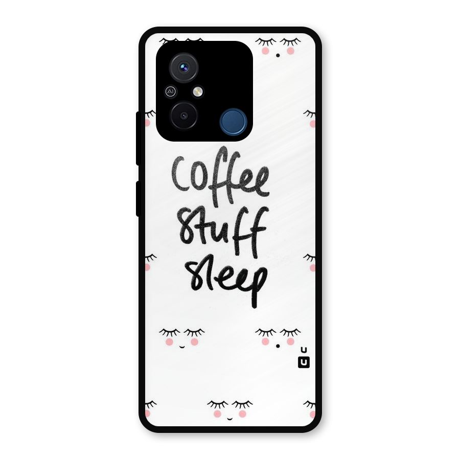 Coffee Stuff Sleep Metal Back Case for Redmi 12C