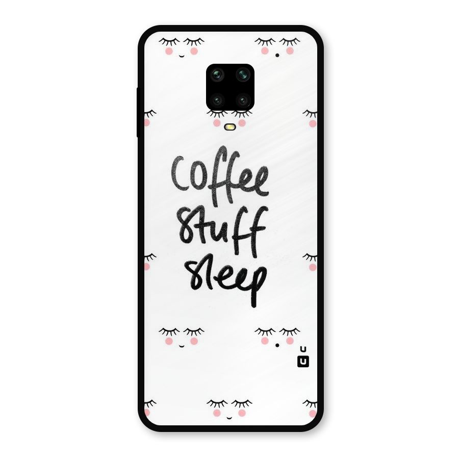 Coffee Stuff Sleep Metal Back Case for Redmi Note 9 Pro Max