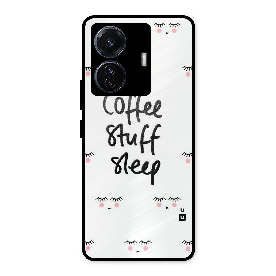 Coffee Stuff Sleep Metal Back Case for Vivo T1 Pro
