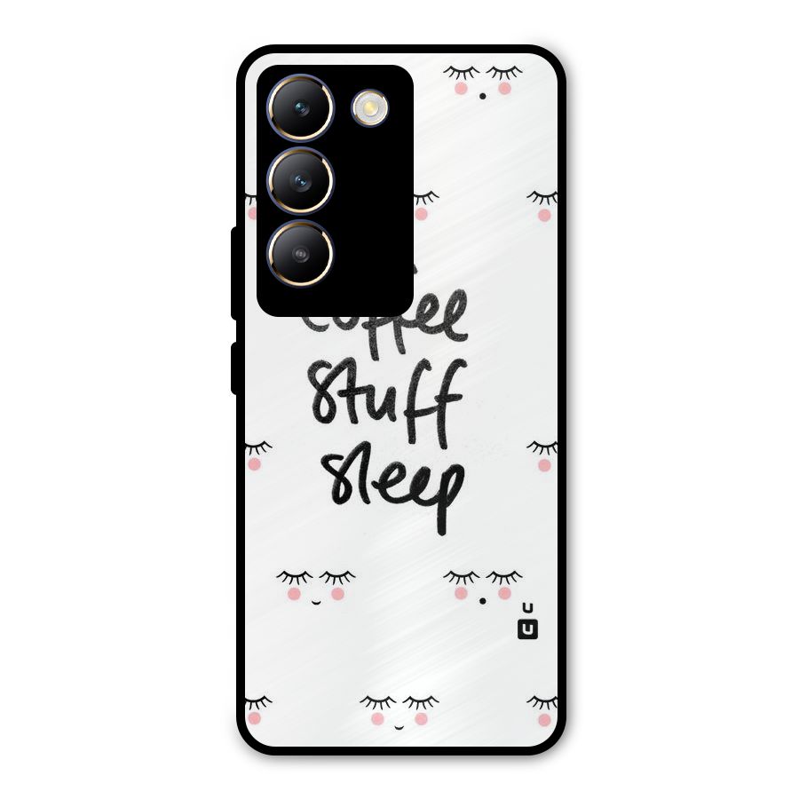 Coffee Stuff Sleep Metal Back Case for Vivo T3 5G