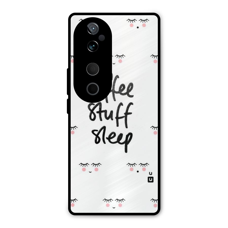 Coffee Stuff Sleep Metal Back Case for Vivo T3 Ultra