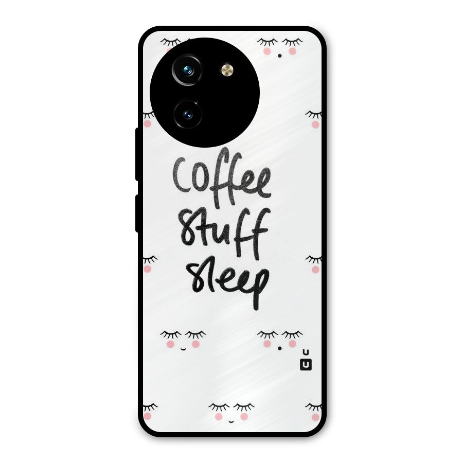 Coffee Stuff Sleep Metal Back Case for Vivo T3x
