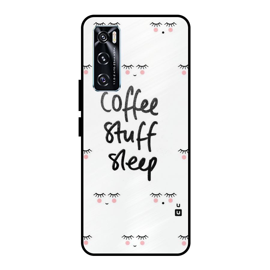 Coffee Stuff Sleep Metal Back Case for Vivo V20 SE
