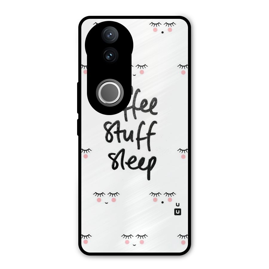 Coffee Stuff Sleep Metal Back Case for Vivo V50e