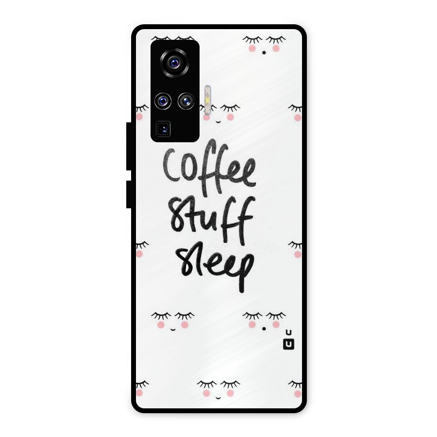 Coffee Stuff Sleep Metal Back Case for Vivo X50 Pro