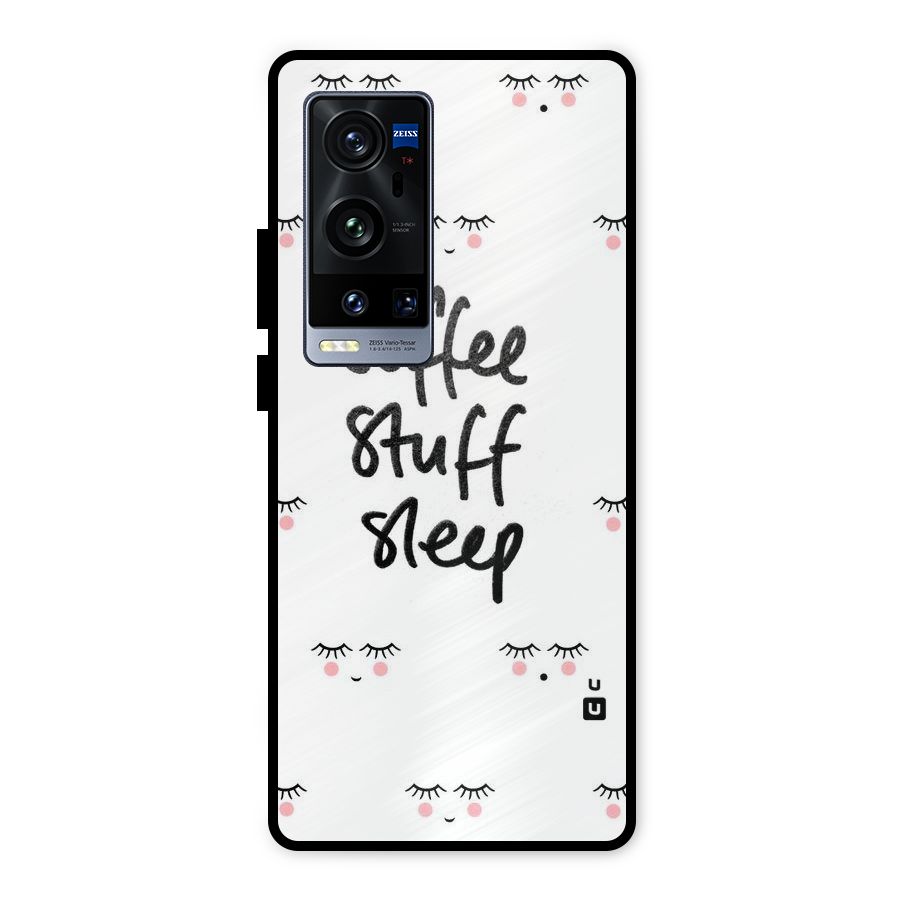 Coffee Stuff Sleep Metal Back Case for Vivo X60 Pro Plus