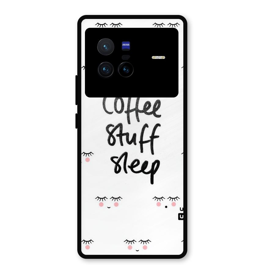 Coffee Stuff Sleep Metal Back Case for Vivo X80