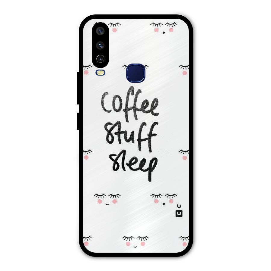 Coffee Stuff Sleep Metal Back Case for Vivo Y15