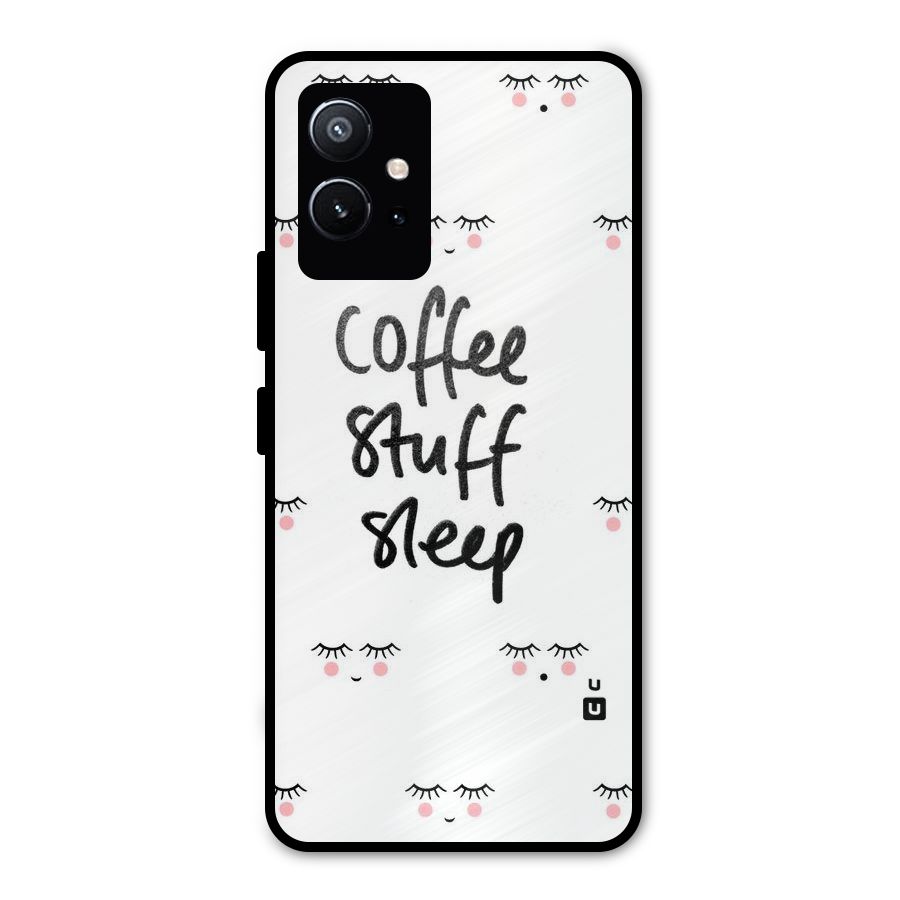 Coffee Stuff Sleep Metal Back Case for Vivo Y75 5G