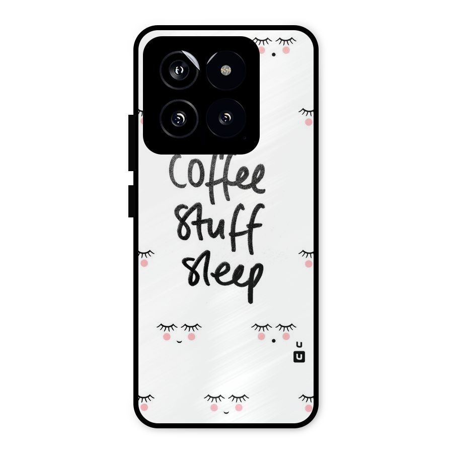 Coffee Stuff Sleep Metal Back Case for Xiaomi 14